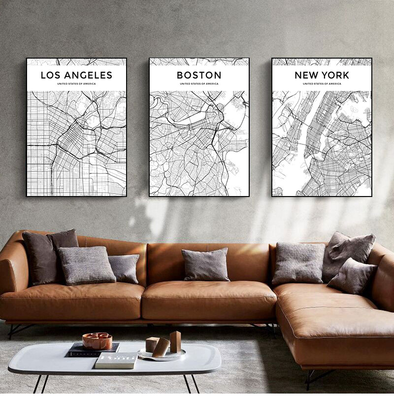 Photography New York - Quadros de Arte Nórdica: Mapa Mundial