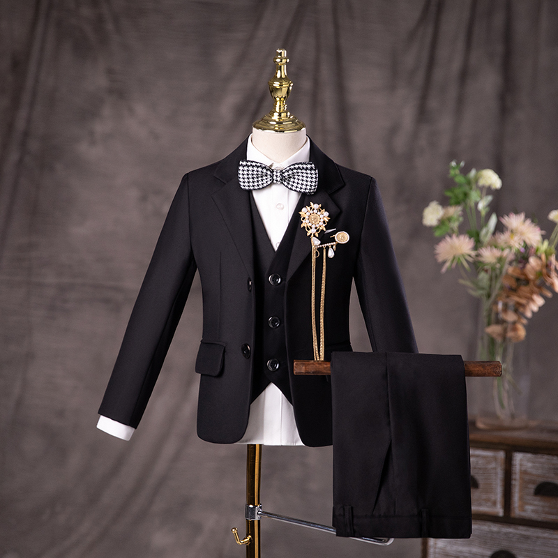 Fotografi Wedding - Flower Boys Black Wedding Suit para