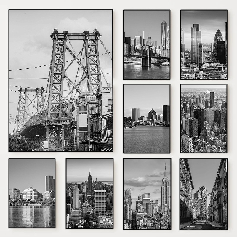 Photography New York - Pôster Fotográfico Preto e Branco de