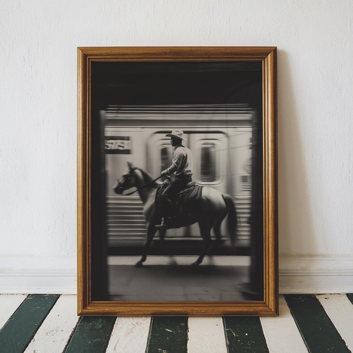 Photography New York - Vintage nyc cowboy metrô arte da