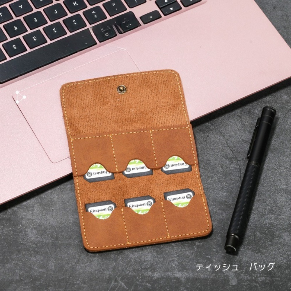 Memory Card Case - Estojo para cartão de memória, couro