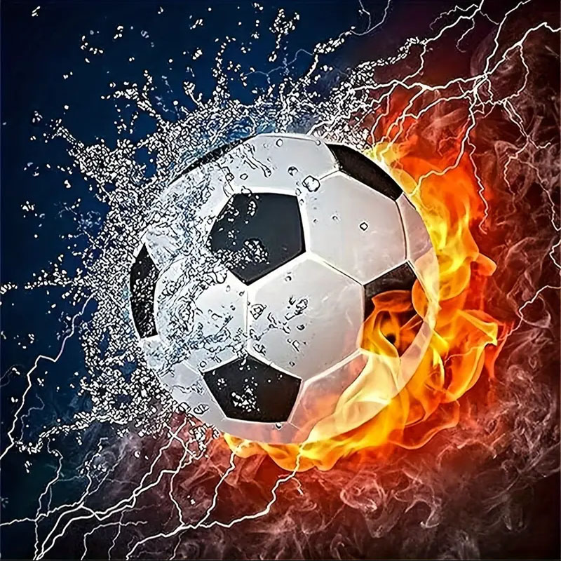 Photography Geometry - Conjunto de Pintura Diamante de Futebol,