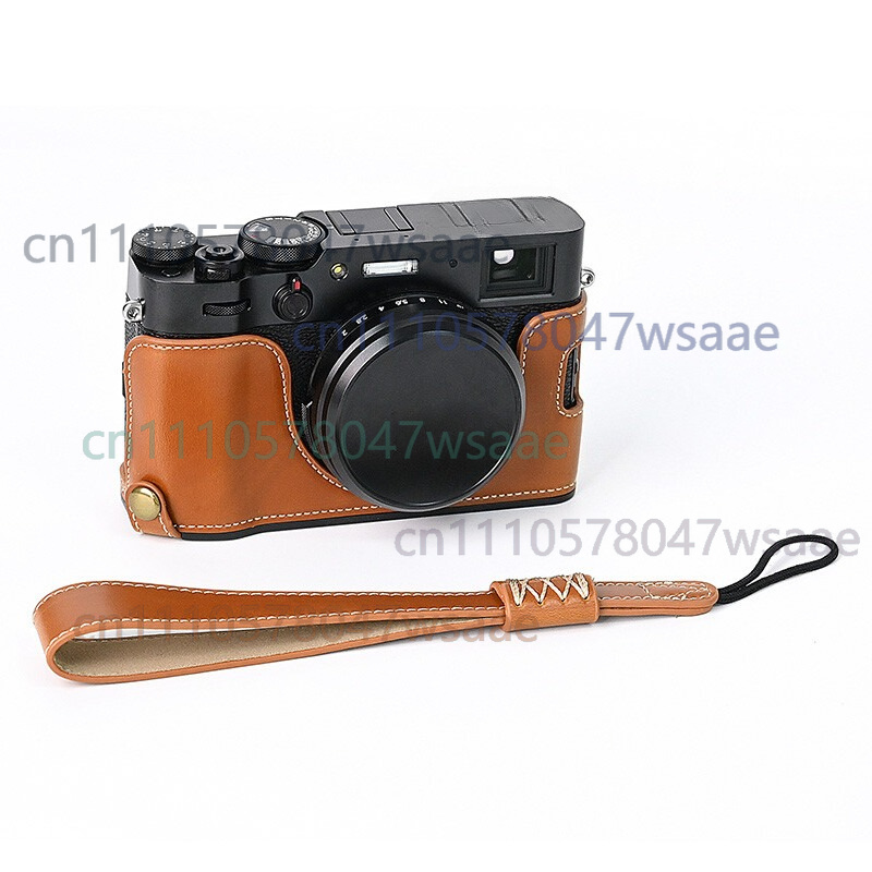 1PCS Capa de Couro Meia-Capa p - Camera Strap Leather avaliação e preço