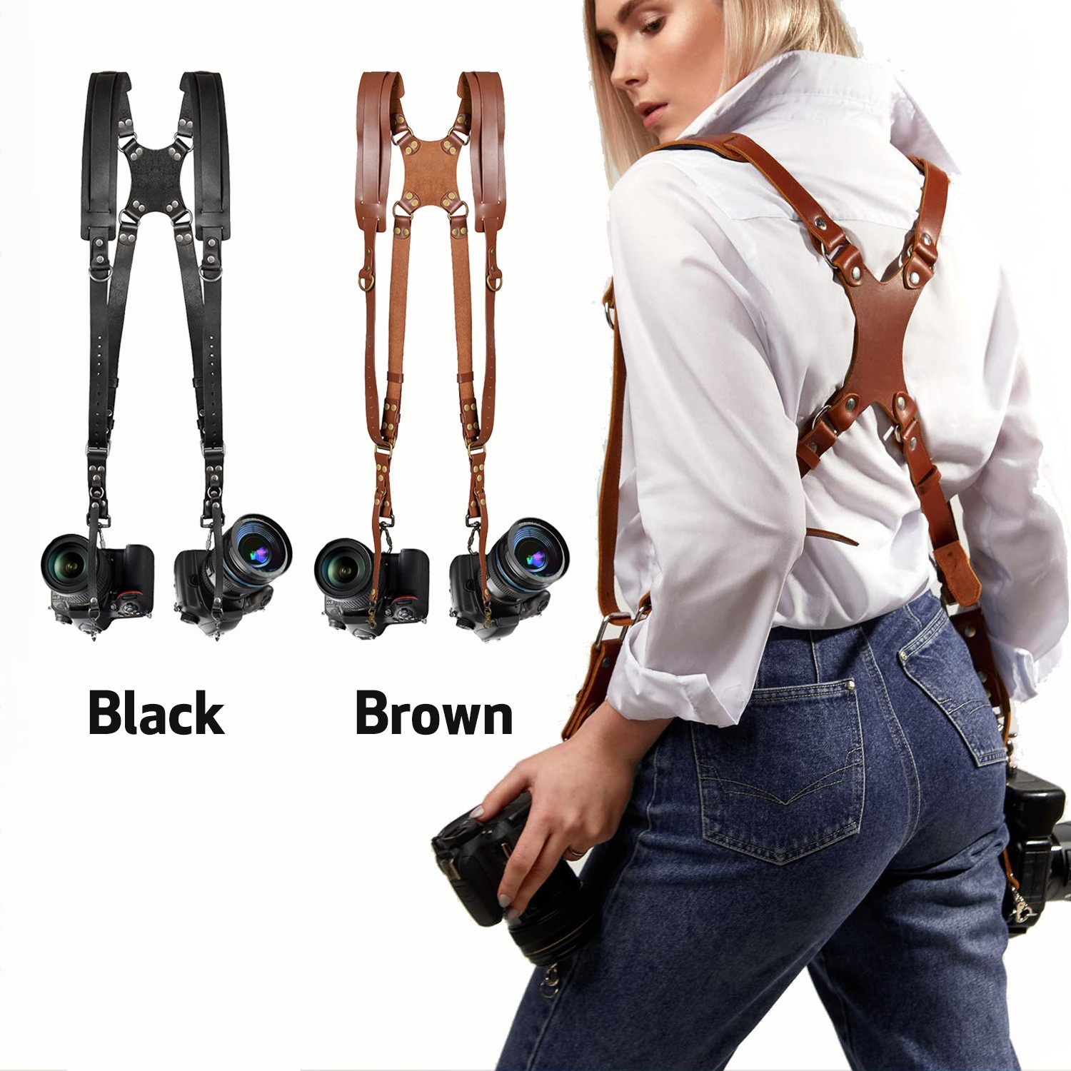 Alça de Ombro Ajustável em Cou - Camera Strap Leather avaliação e preço