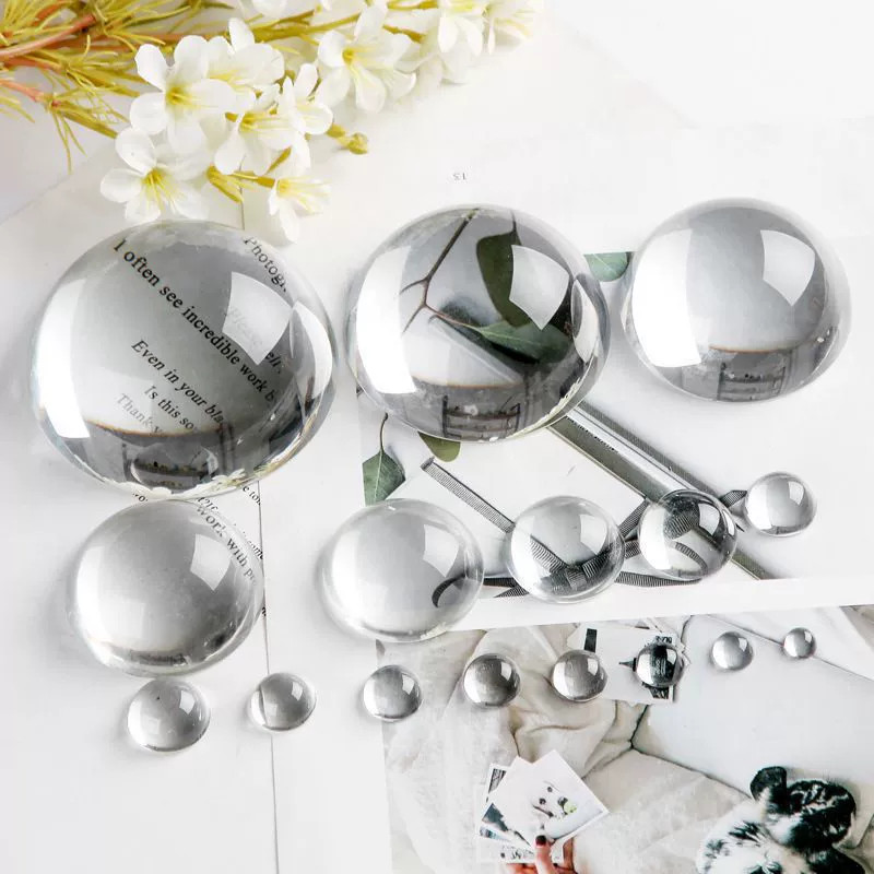 Lente hemisférica vidro transp - Lens Ball Crystal avaliação e preço