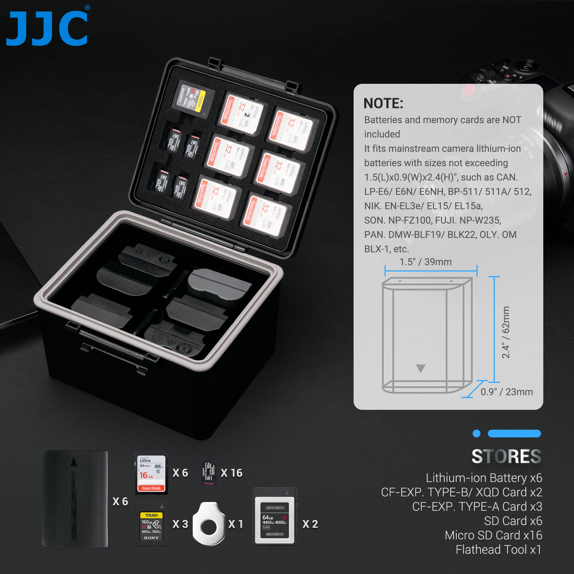 Jjc caixa de armazenamento de  - Memory Card Case avaliação e preço